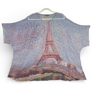 Cocoon House Eiffel Tower Silk Top One Size